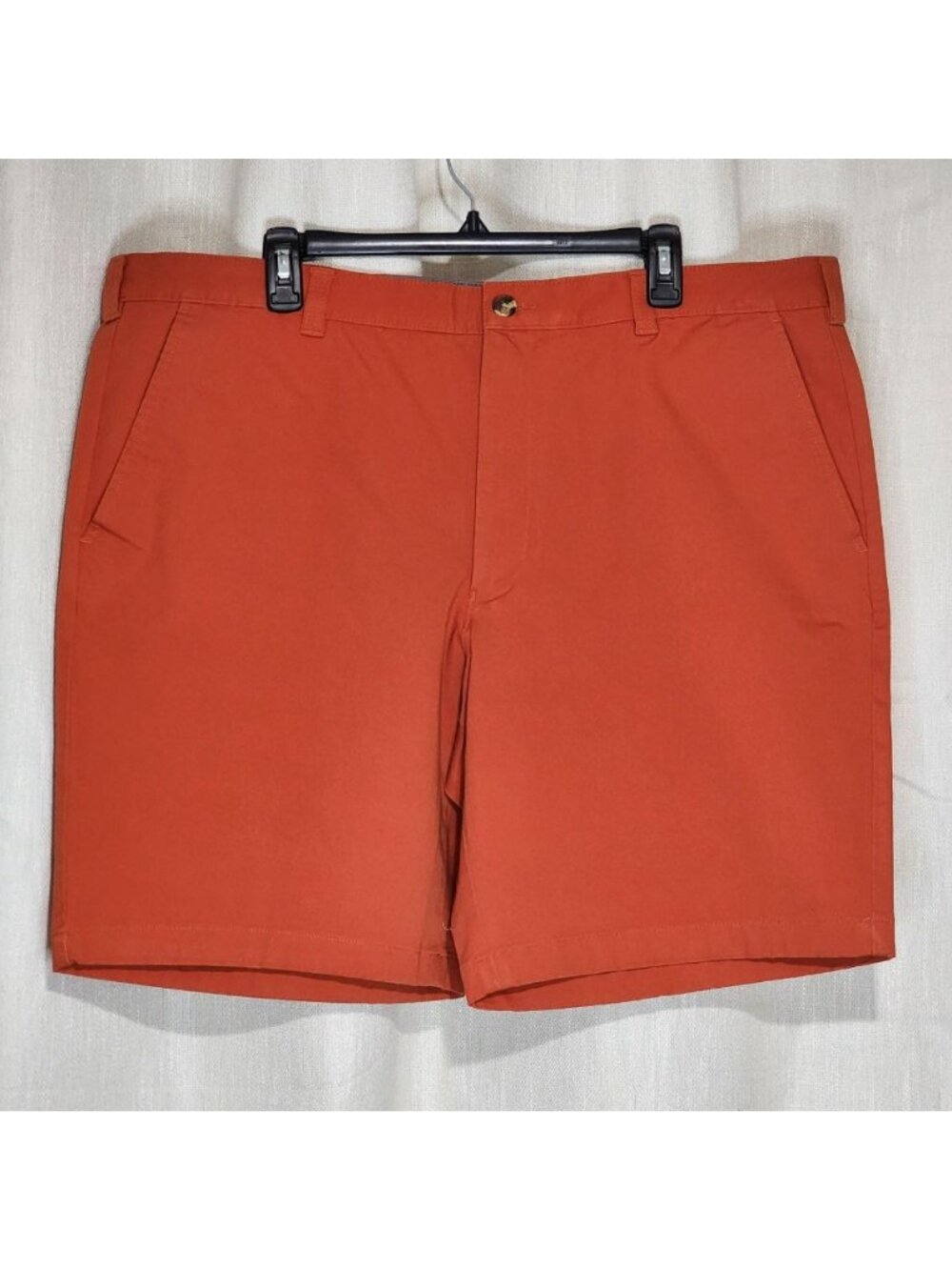 Club Room Men's Regular Fit Chino Shorts 9" 4-Way Stretch Orange Size 40 NWT